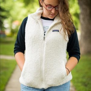 Patagonia White Fuzzy Vest
